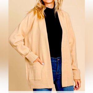 Camel Cardigan Sweater